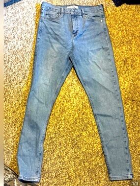 Topshop Motto Jamie Light Wash Skinny Jeans Size 30